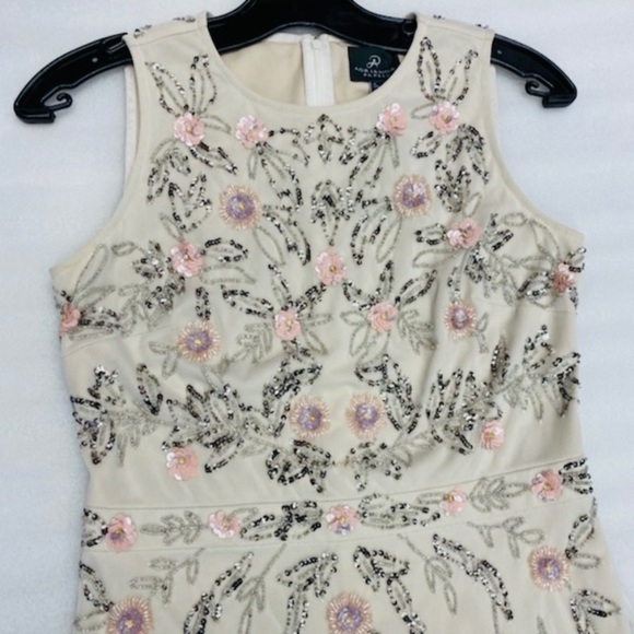 Adrianna Papell floral beaded A-Line - Picture 7 of 9